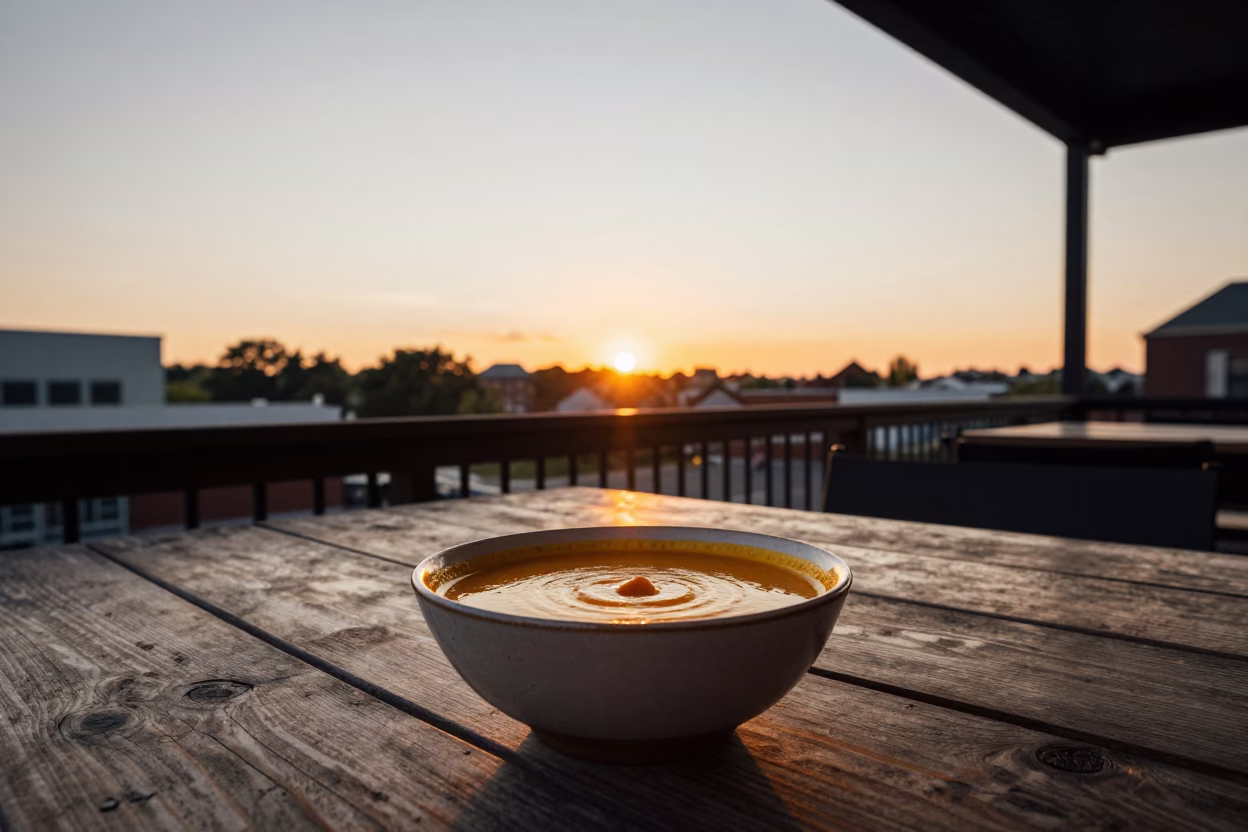 Sunset in Nashville at As The Sun Drops Toward The Horizon in in Nashville, Tennessee, United States