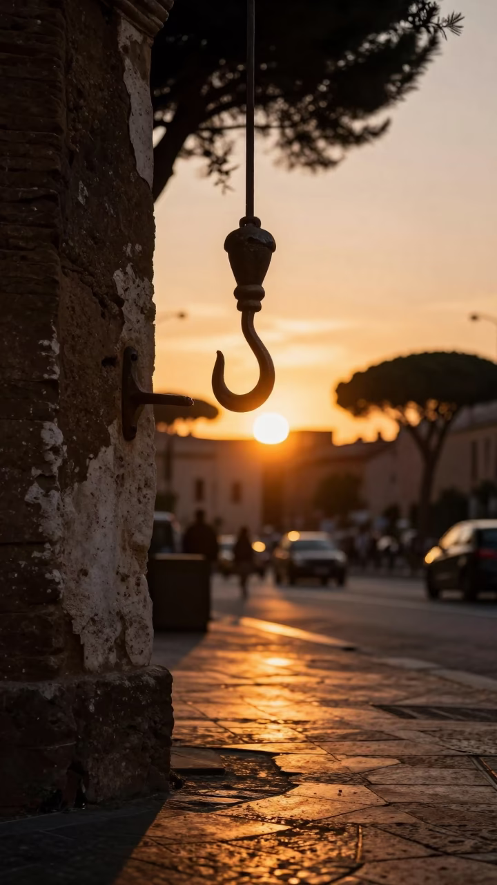 Sunset in Rome at Sunset Light in in Rome, Italy