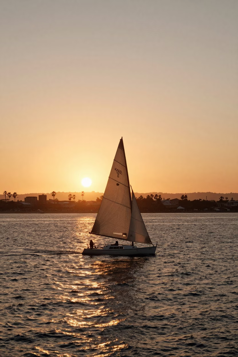 Sunset in San Diego at Golden Hour in in San Diego, California, United States