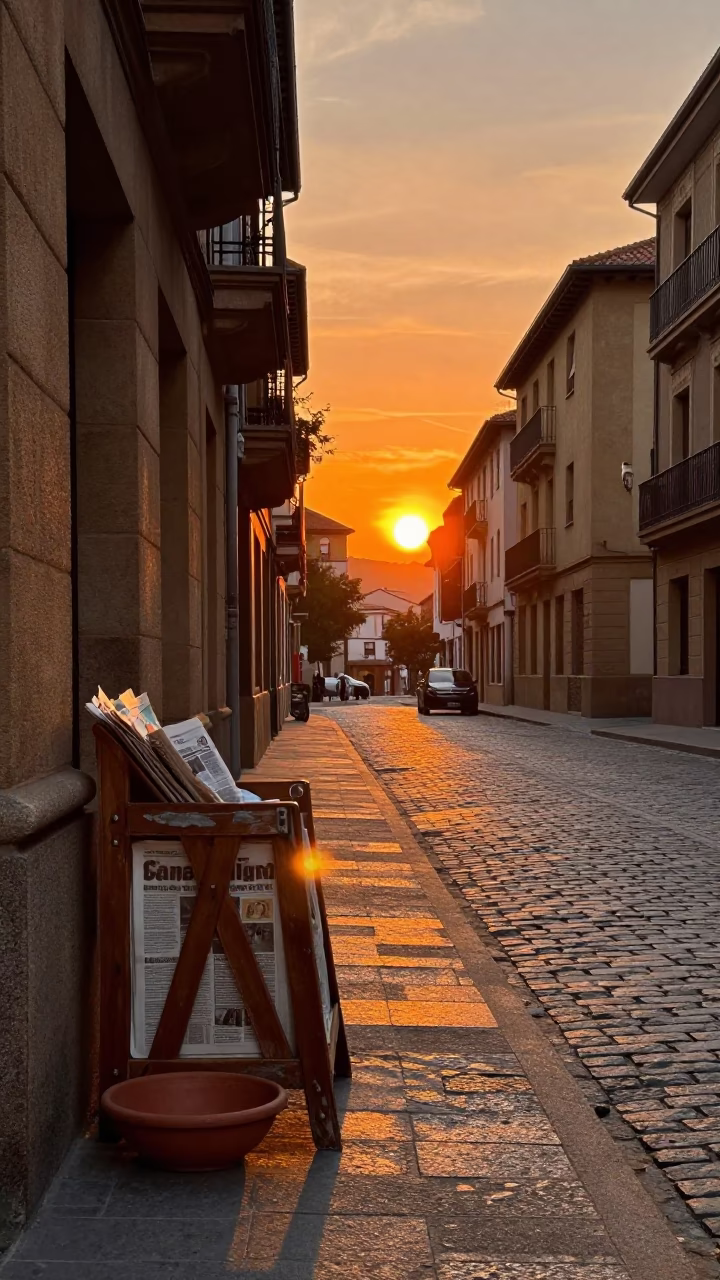Sunset Light in Bilbao at Sunset Light in in Bilbao, Spain