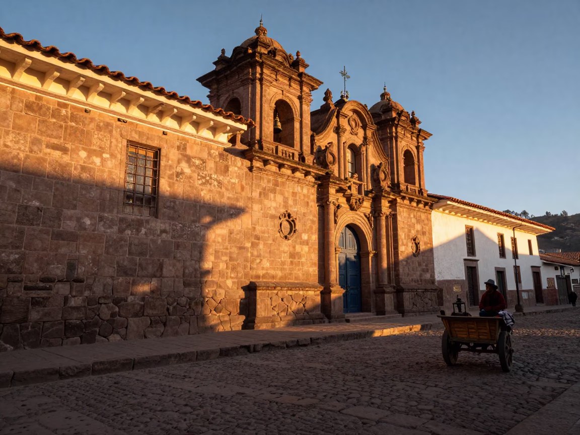 Sunset Light in Cusco at Sunset Light in in Cusco, Peru
