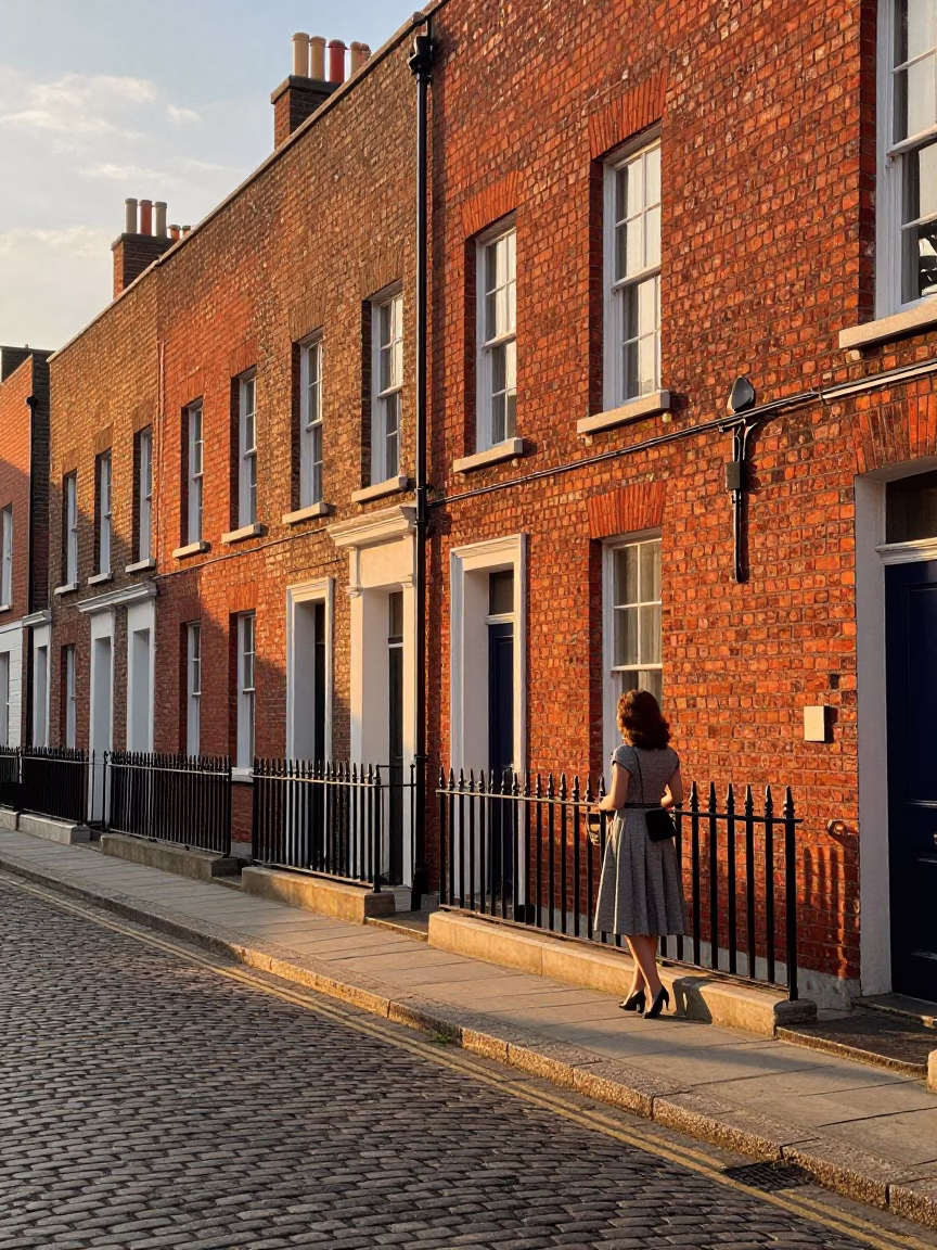 Sunset Light in Dublin at Sunset Light in in Dublin, Ireland