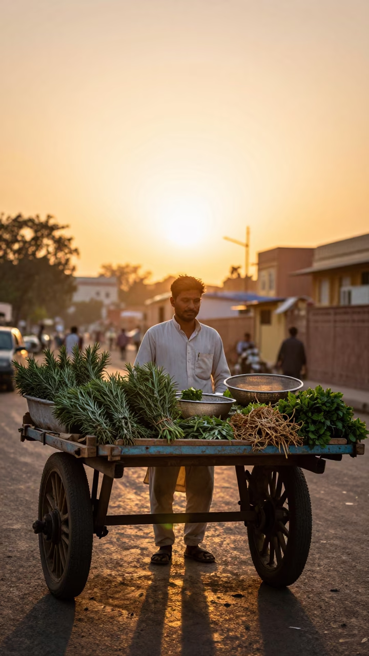 Sunset Light in Jaipur at Golden Hour in in Jaipur, India