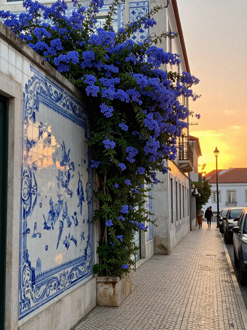 Sunset Light in Lisbon at Sunset Light in in Lisbon, Portugal