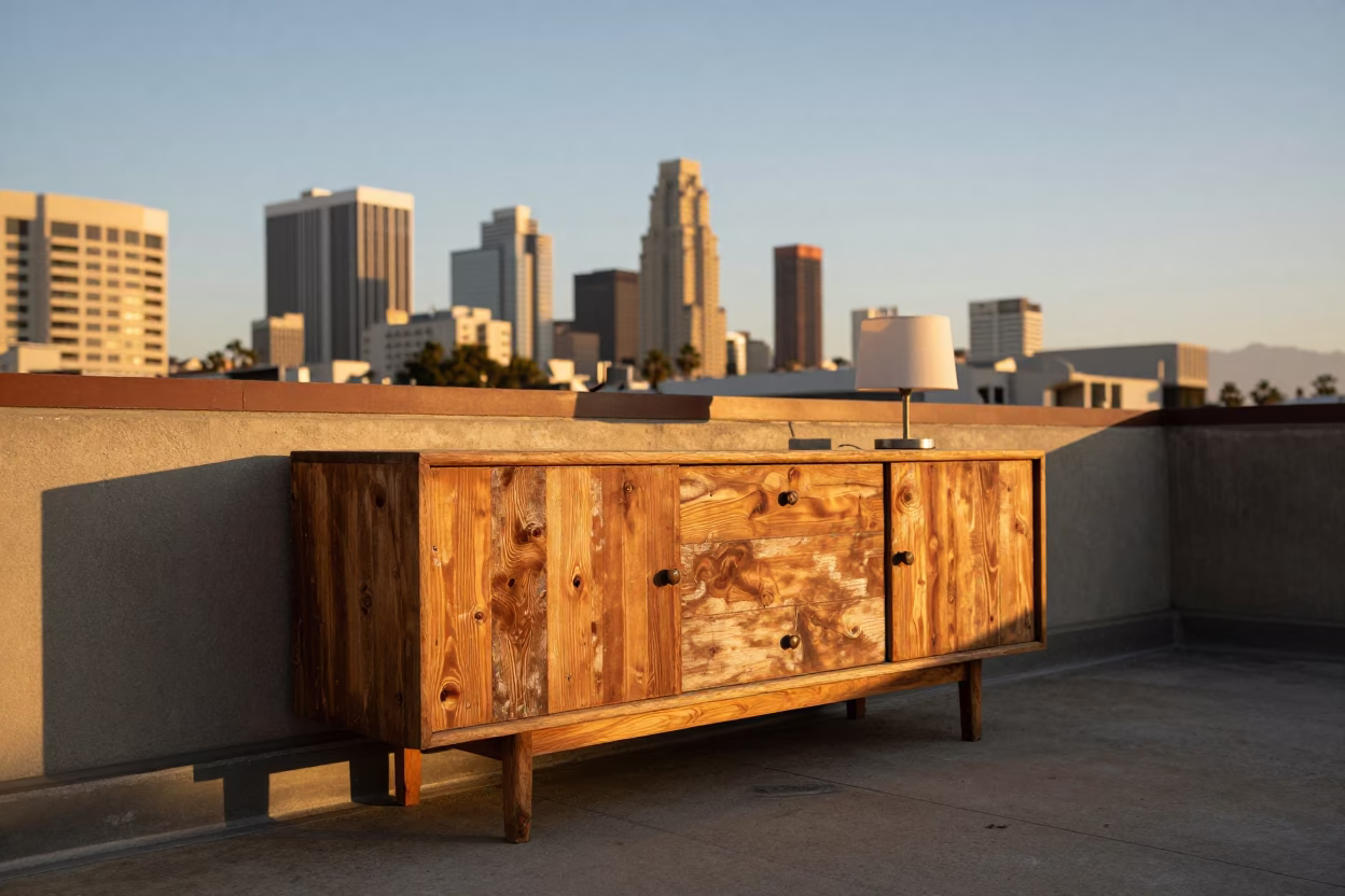 Sunset Light in Los Angeles at Sunset Light in in Los Angeles, California, United States