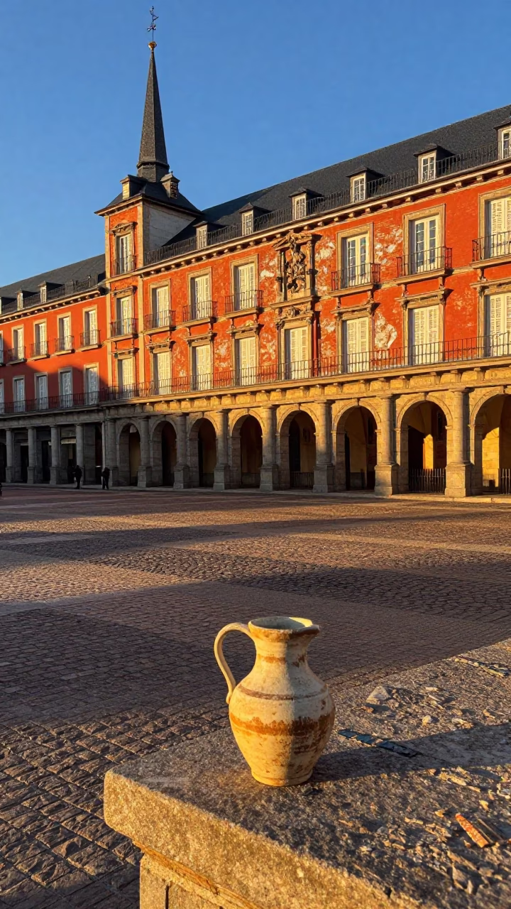 Sunset Light in Madrid at Sunset Light in in Madrid, Spain