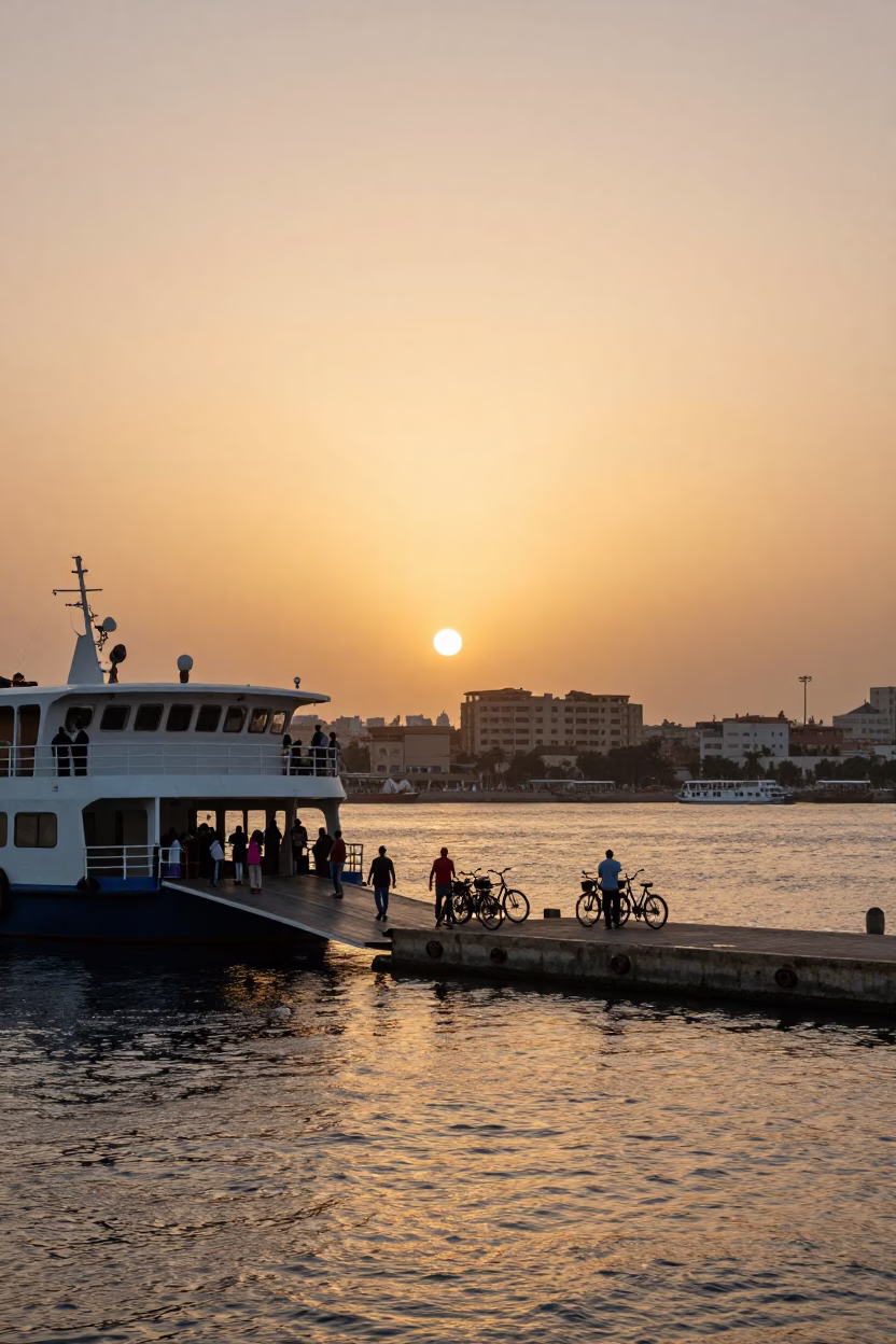 Sunset Light on Hour Sunset in Cairo in in Cairo, Egypt