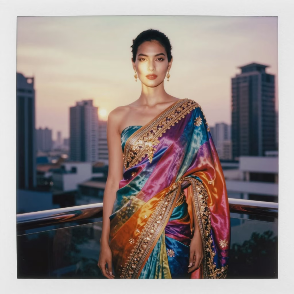 Sunset Light on Model in Bangkok in in Bangkok, Thailand