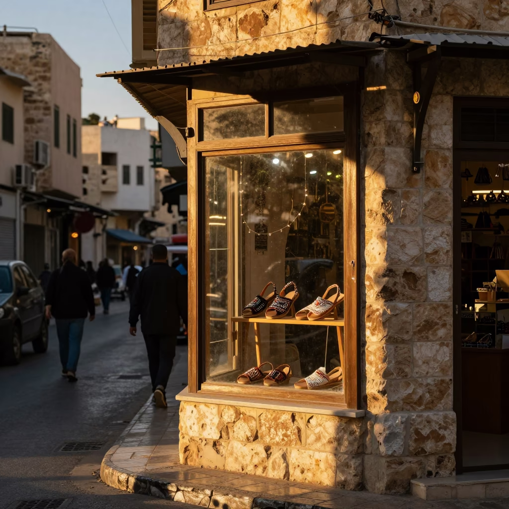 Sunset Light on Street Scene in Amman in in Amman, Jordan