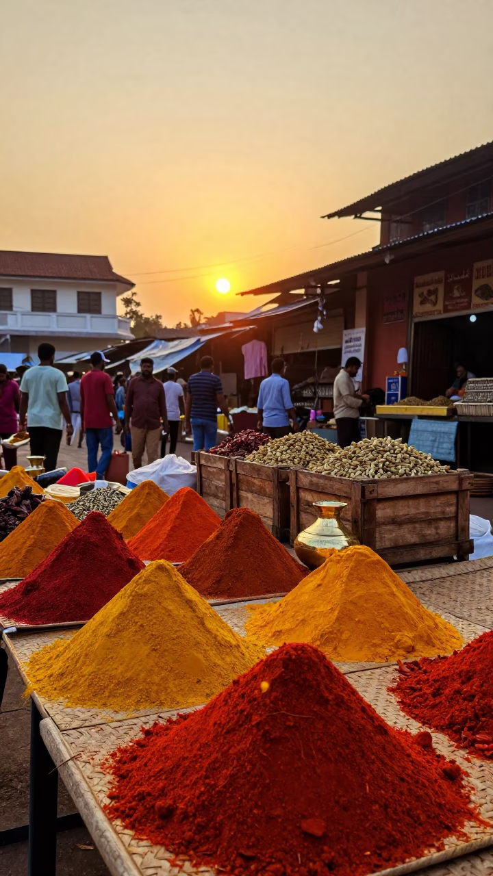 Sunset Light on Sunset Glow in Kochi in in Kochi, India