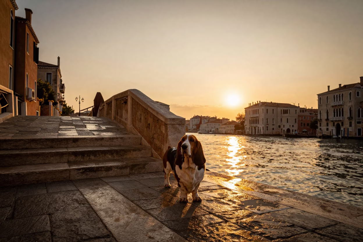 Sunset Light on Sunset Light in Venice in in Venice, Italy