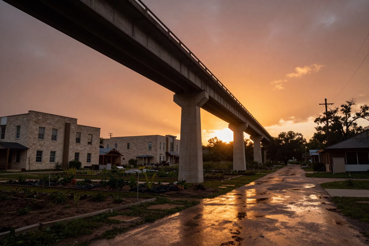 Sunset Light on Sunset Scene in Austin in in Austin, Texas, United States