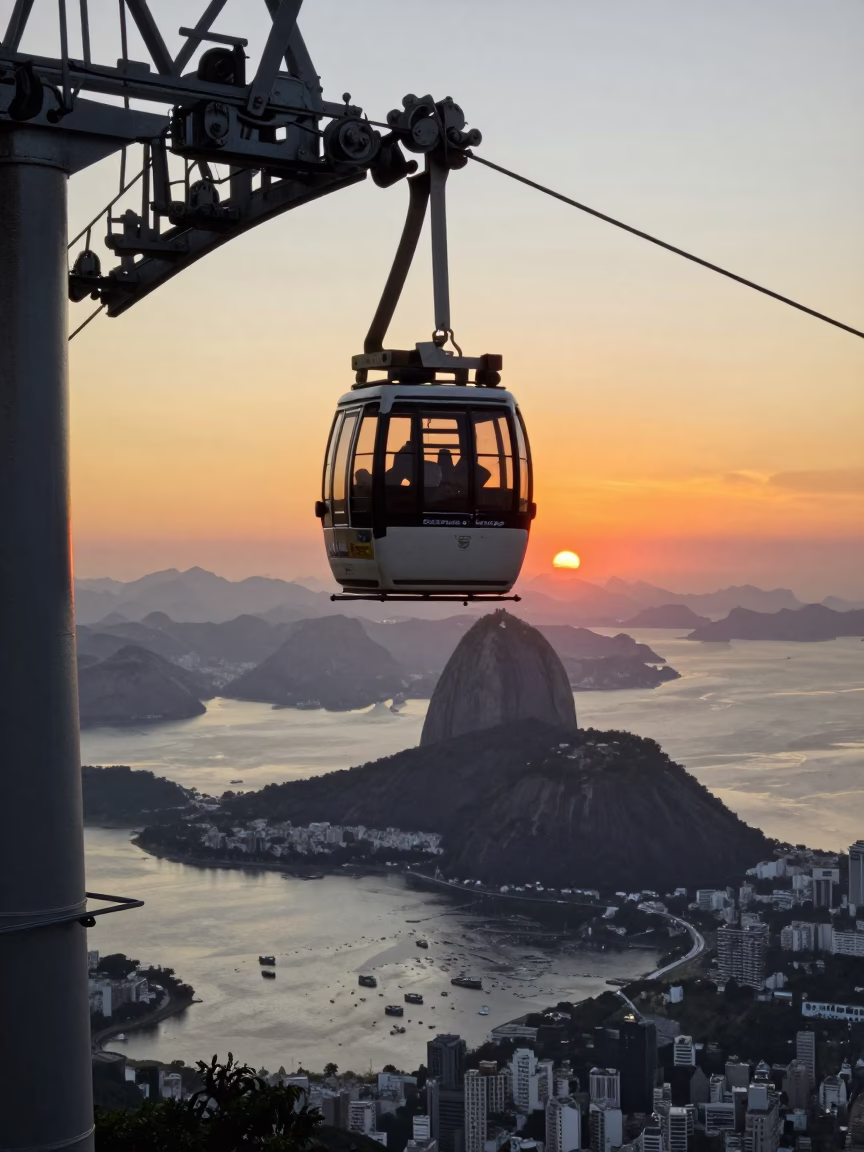 Sunset Overlook in Rio De Janeiro in in Rio de Janeiro, Brazil