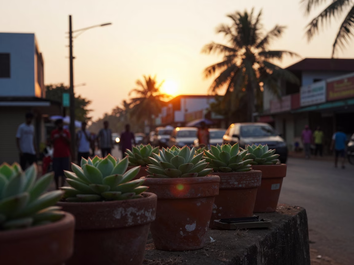 Sunset Scene in Kochi at Sunset Light in in Kochi, India
