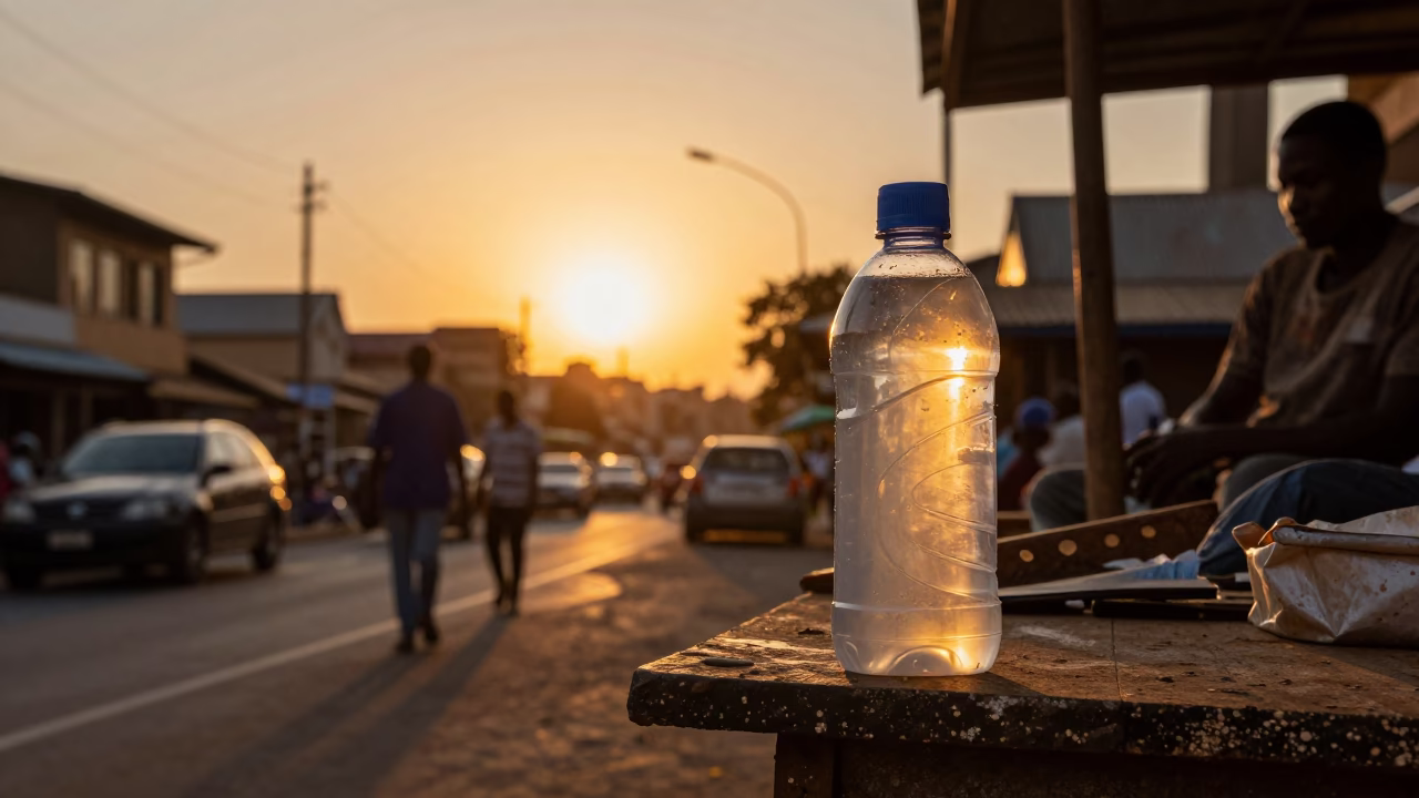 Sunset Scene in Nairobi at Sunset Light in in Nairobi, Kenya
