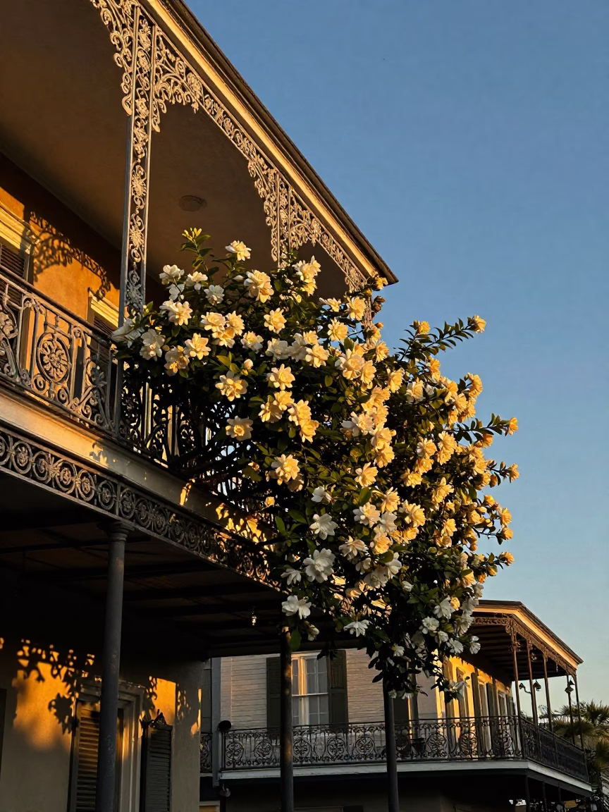Sunset Scene in New Orleans at Sunset Light in in New Orleans, Louisiana, United States
