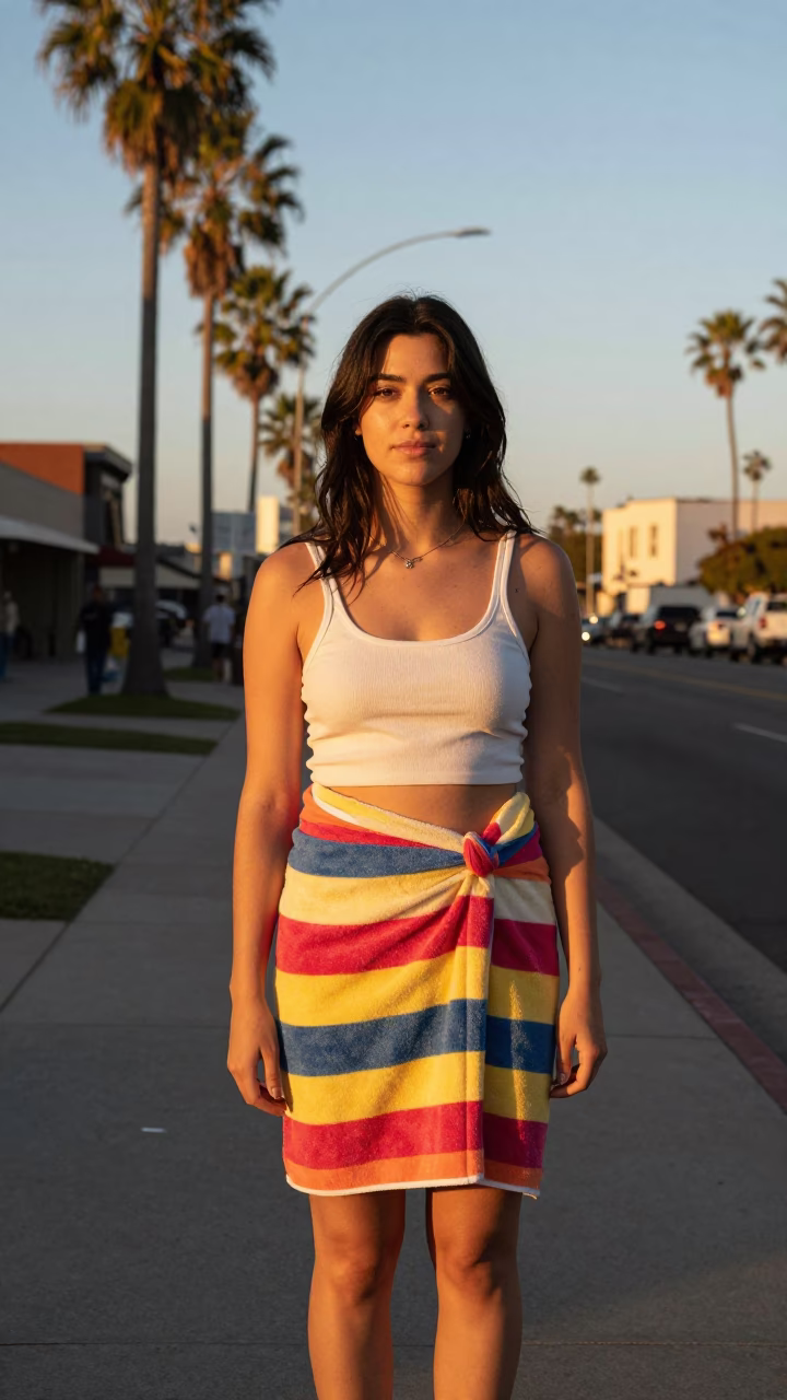 Sunset Street Style in San Diego California Coastal Fashion and Urban Lifestyle in in San Diego, California, United States