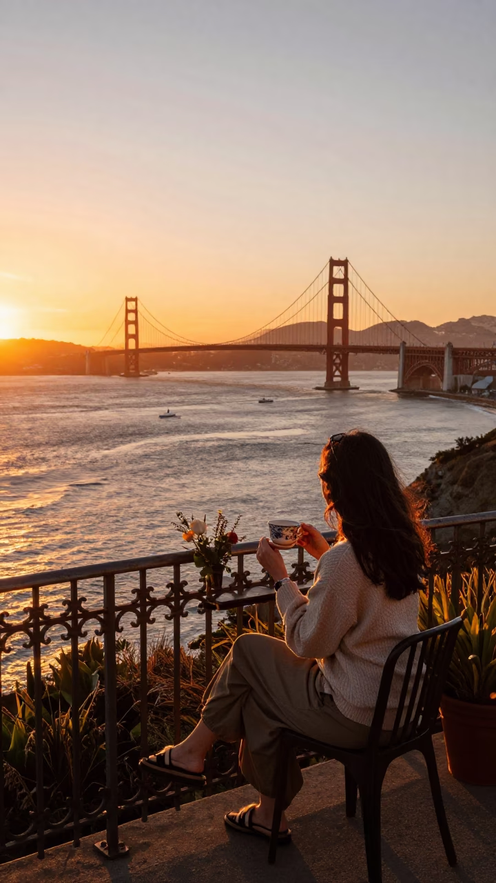 Sunset View at Sunset Light in San Francisco in in San Francisco, California, United States