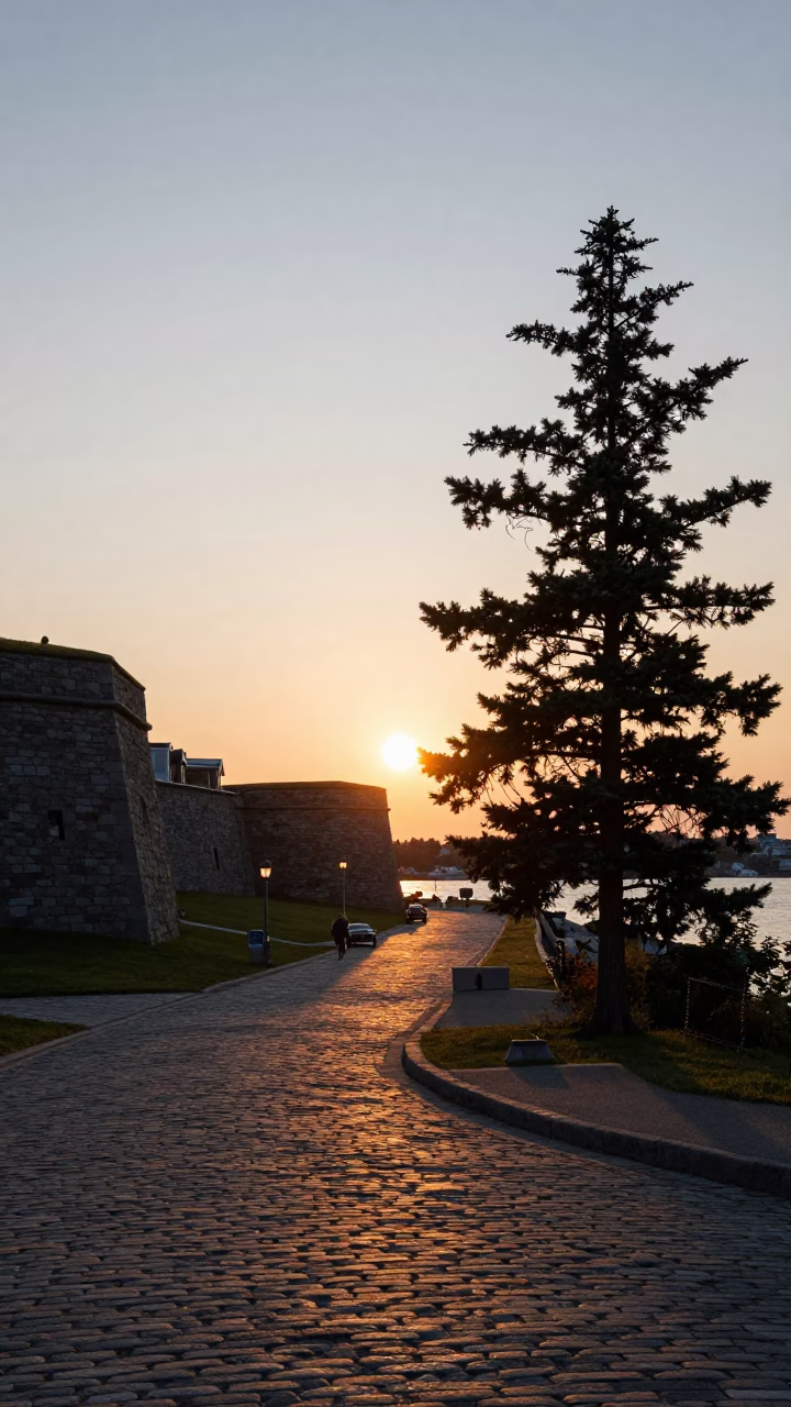 Sunset View in Halifax at Sunset Light in in Halifax, Nova Scotia, Canada