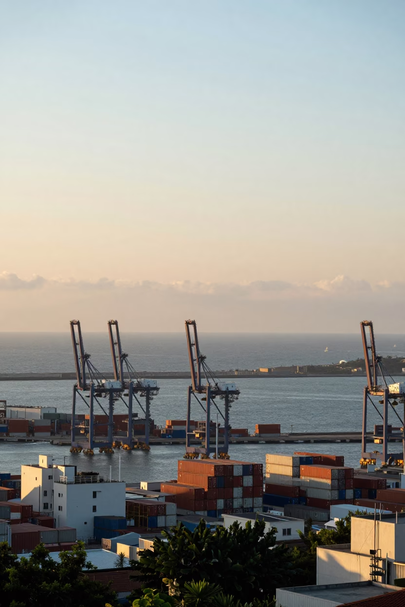 Sunset View in Kaohsiung at Late Afternoon Light in in Kaohsiung, Taiwan