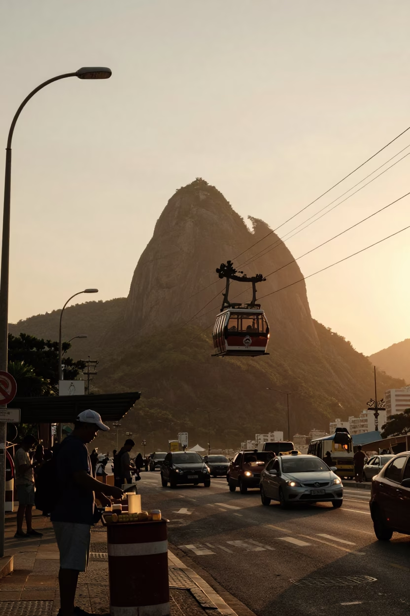 Sunset View in Rio De Janeiro in in Rio de Janeiro, Brazil