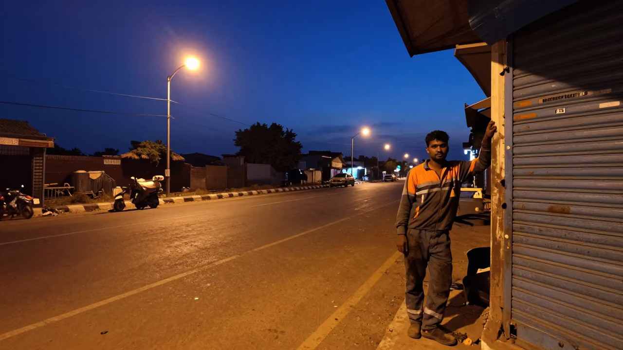 Surat Mechanic Market Doorway Dusk in in Surat