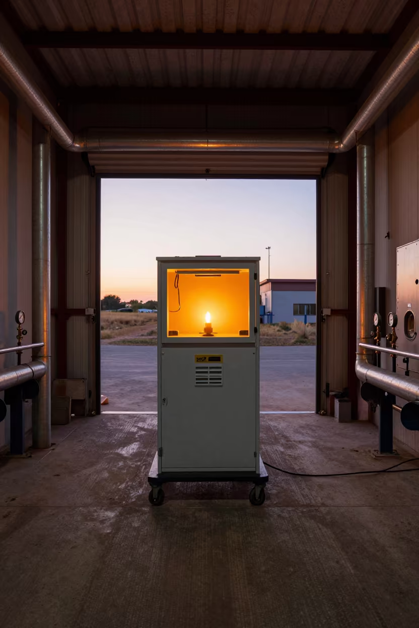 Surat Reefer Pretrip Test Stand Bay Light in inside a chilled distribution bay in Surat