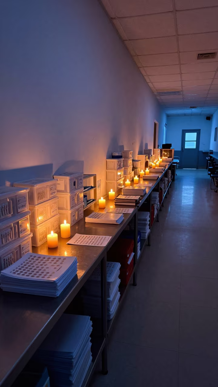 Surgery Center Sticker Files in Patiala Winter Twilight in inside a prep corridor with organized storage in Patiala