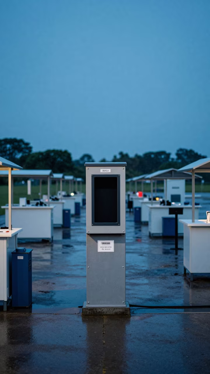 Suriname Intake Scanner Dock Twilight Monsoon in in Suriname