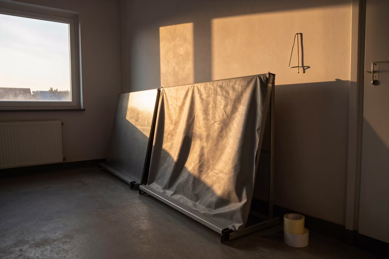Surreal Fabric Till Tray in Apeldoorn Stockroom in inside a stockroom behind the sales floor in Apeldoorn