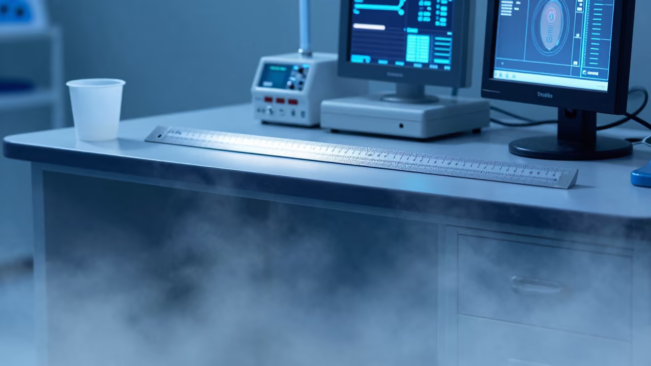 Surreal Fog at Nurse Station Trujillo in at a nurse station under monitor glow in Trujillo