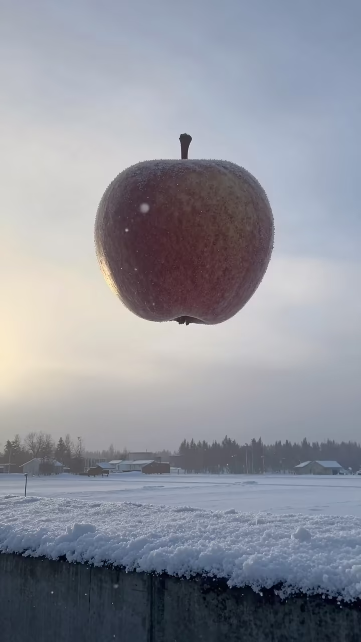 Surreal Fruit Sky Over Anchorage Winter Storm in near Anchorage