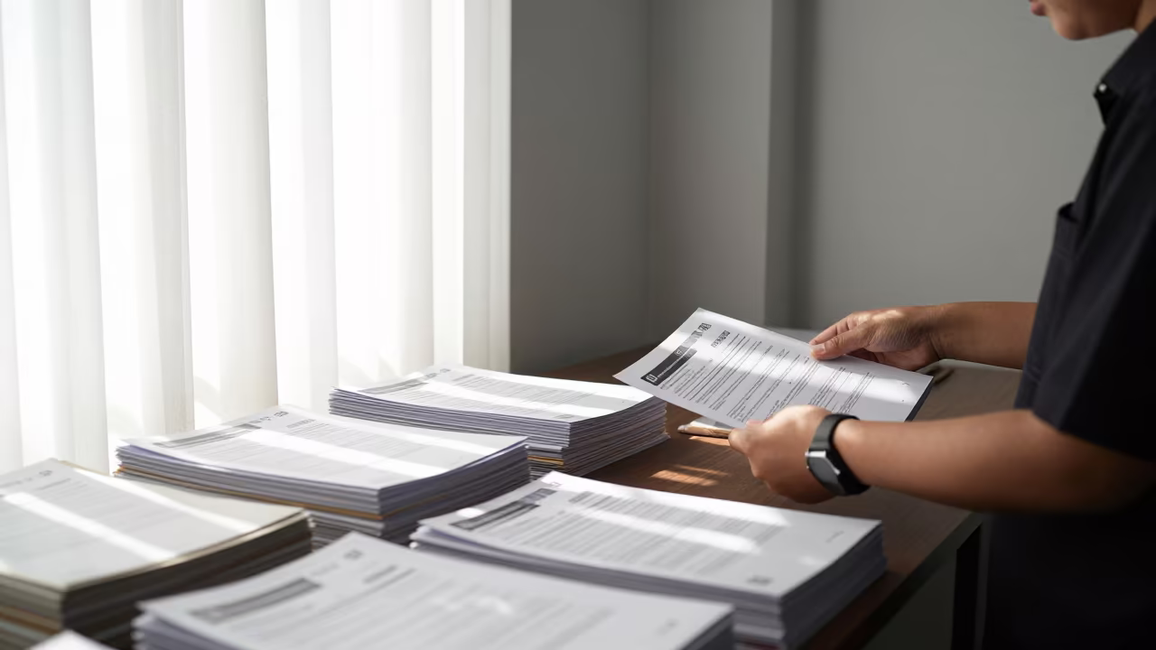 Surreal Office Sorter Shadows Defy Light in inside a conference room near Yogyakarta
