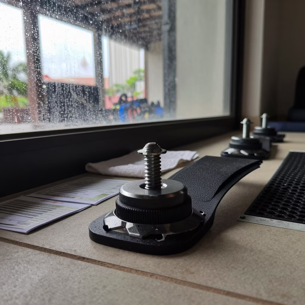 Surreal Rowing Footstrap in Lagos Strength Room in inside a strength room in Lagos