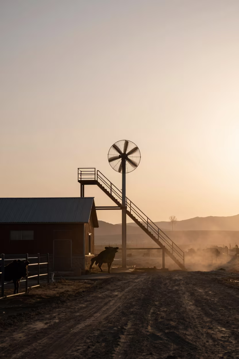 Surreal Saddle Room Staircase Tibet Feedlot in along a feedlot lane in Tibet