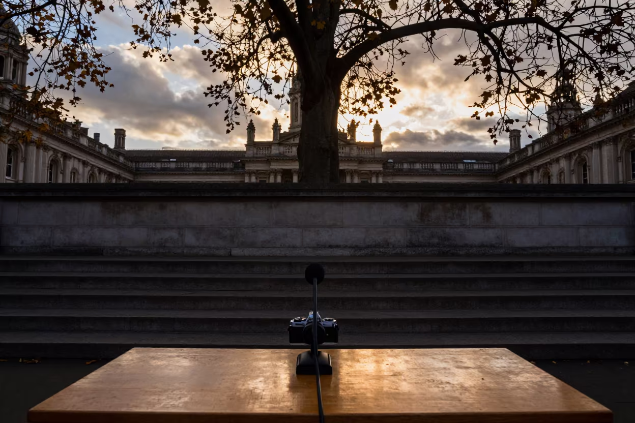 Surreal Tree on City Hall Wall in on the steps of city hall near City of Westminster