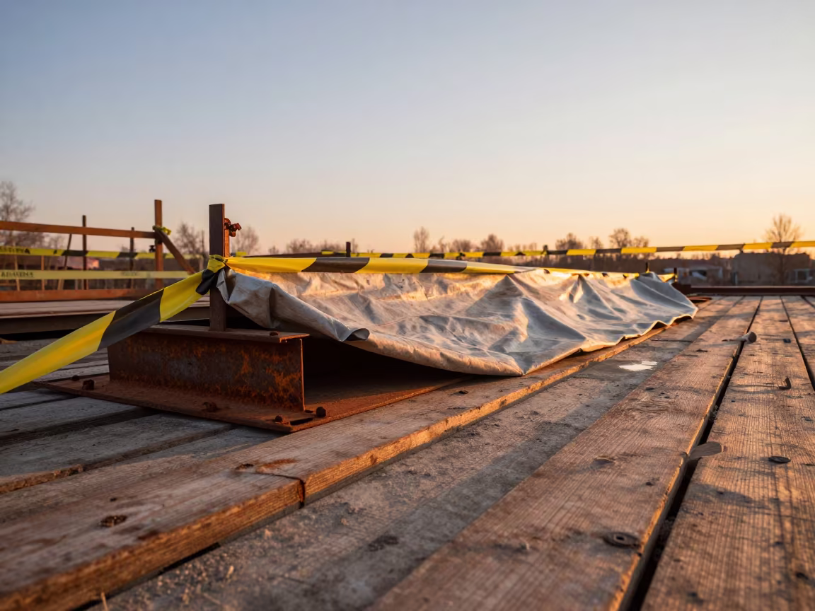 Survey Prism Case on Kemerovo Deck in Copper Dusk in on an active construction deck in Kemerovo