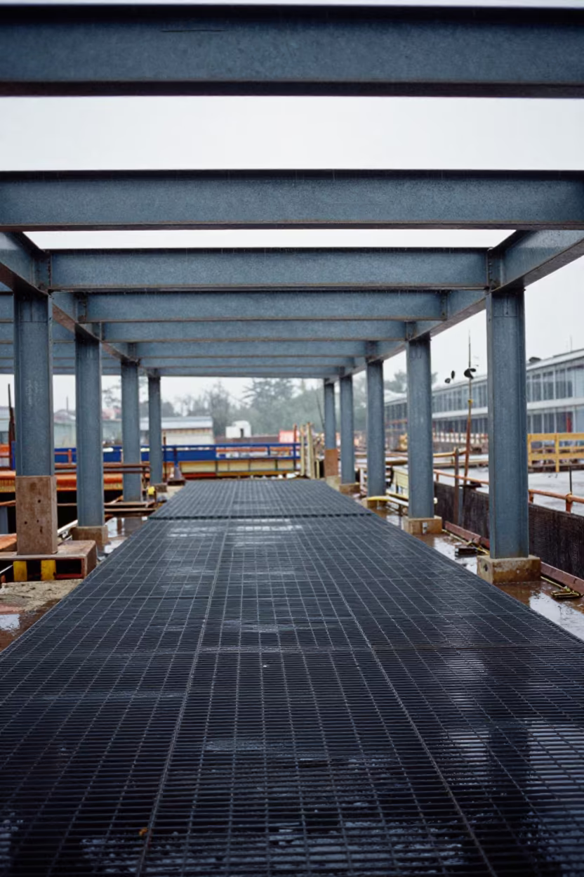 Survey Prism Case on Maturin Construction Deck in on an active construction deck in Maturín