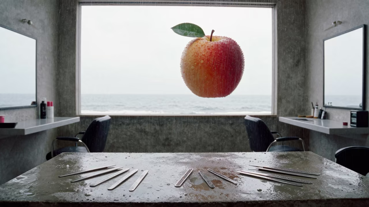 Suspended Fruit Over Salon Tools Before Opening in near Guadalajara
