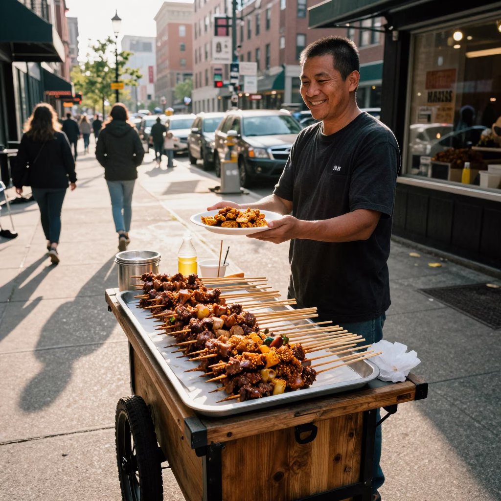 Suya Skewers in Chicago at The Late Morning Light in in Chicago, Illinois, United States