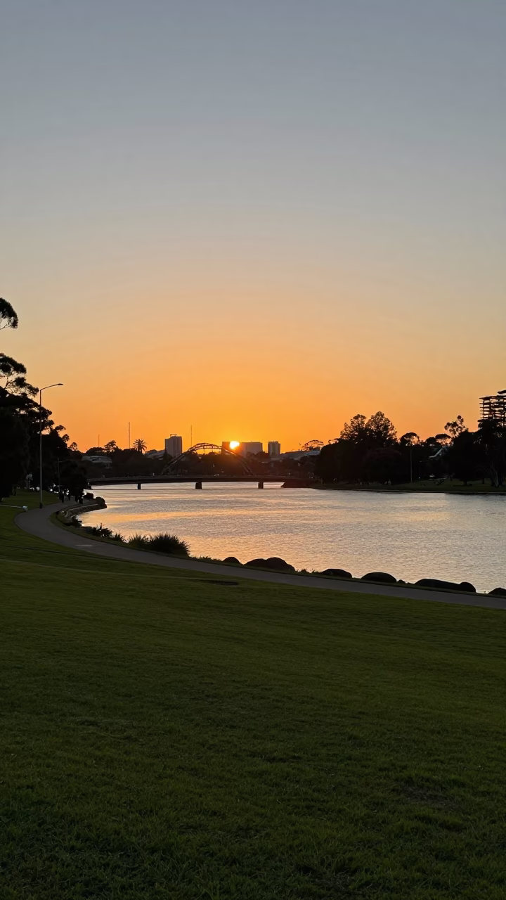 Swan River And Kings Park in Perth in in Perth, Western Australia, Australia