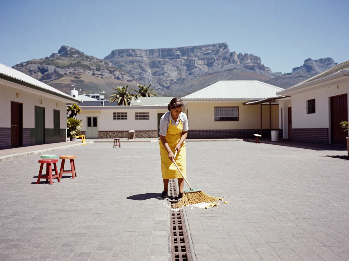 Sweeping Courtyard in Cape Town in in Cape Town, South Africa