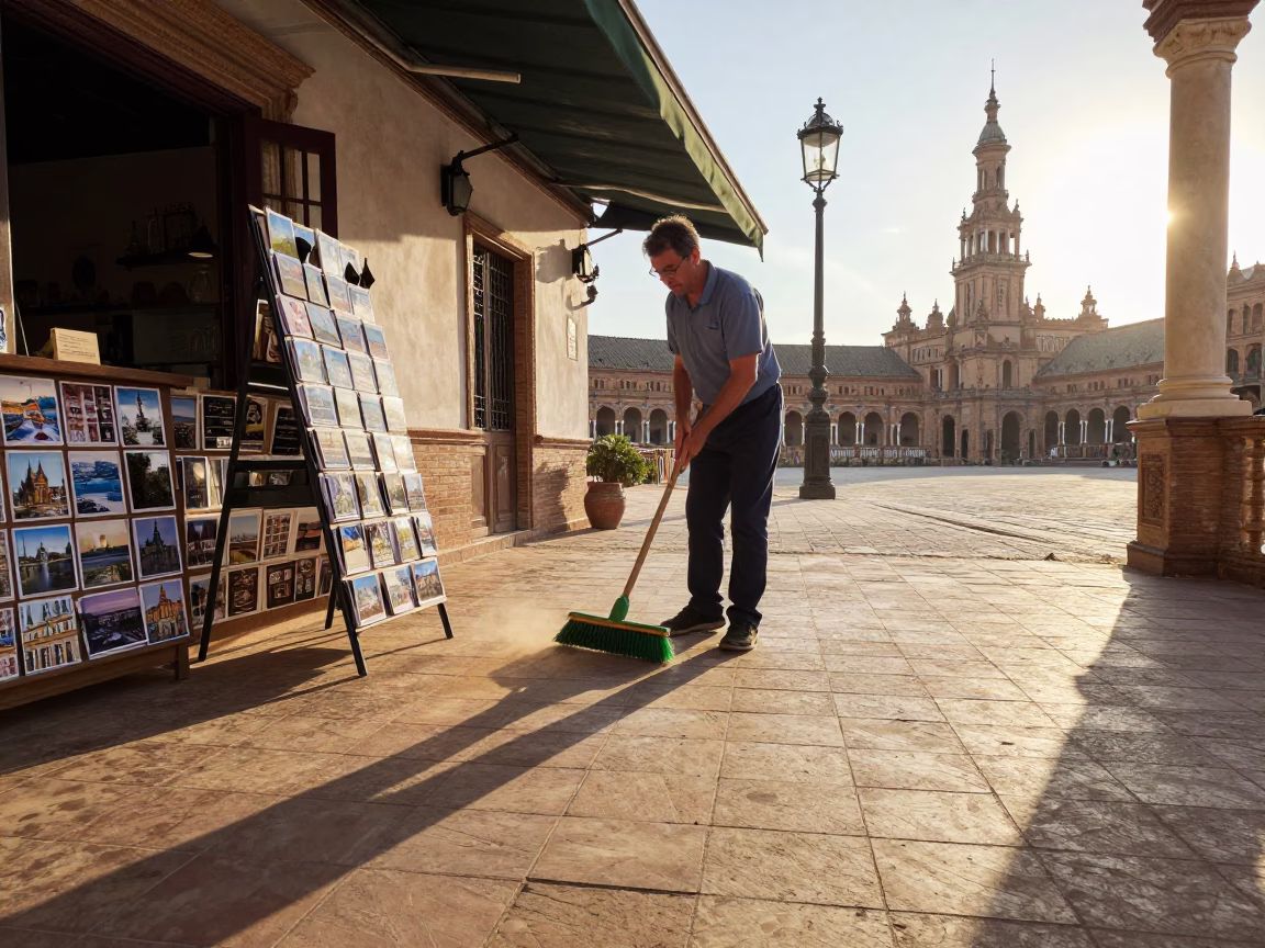 Sweeping Patio in Seville in in Seville, Spain