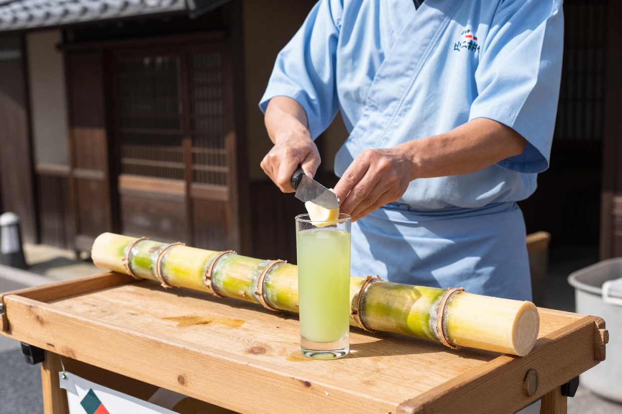 Sweet Dango in Kyoto at Bright Midmorning Light in in Kyoto, Japan