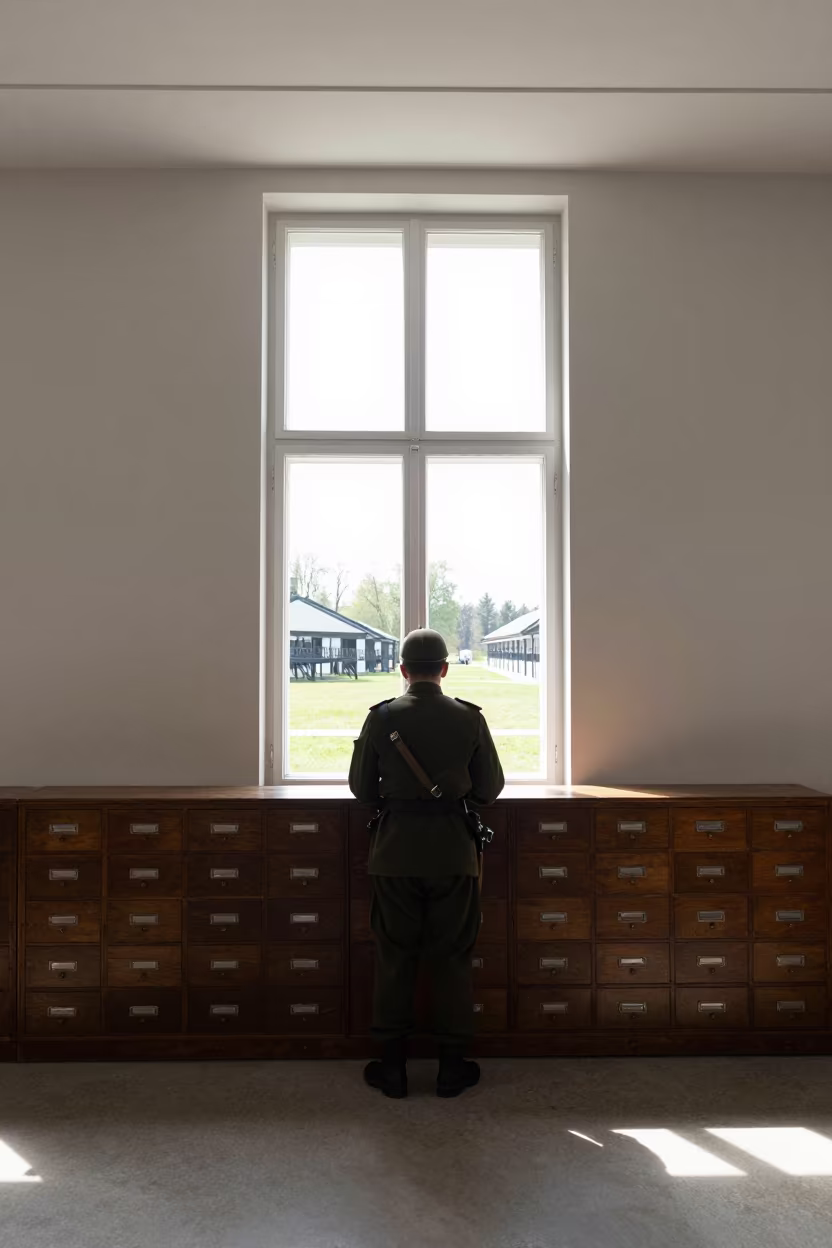 Swiss Command Post Supply Sergeant Stamp Drawer in inside a command post in Switzerland