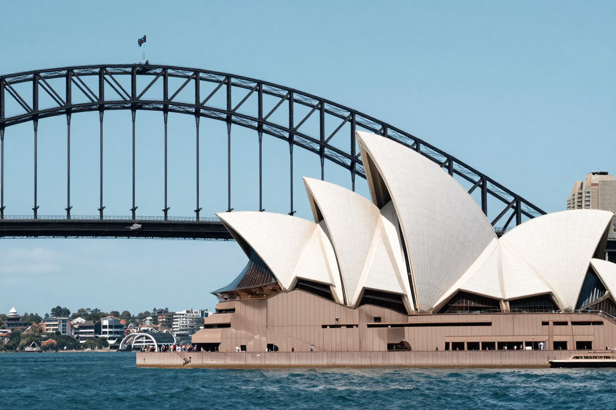 Sydney Circular Quay at Midday Light in in Sydney, New South Wales, Australia