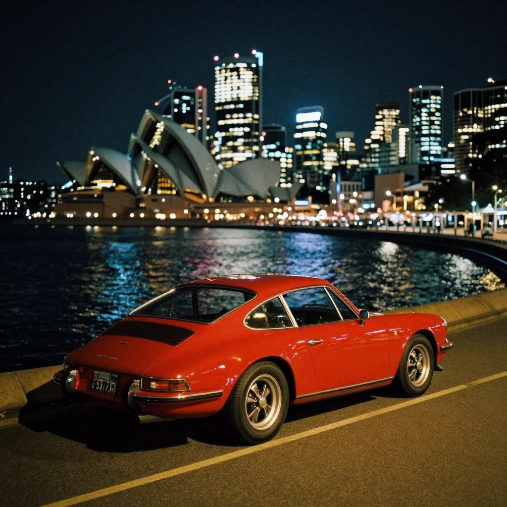 Sydney Night Photography at As City Lights Begin To Glow in in Sydney, New South Wales, Australia
