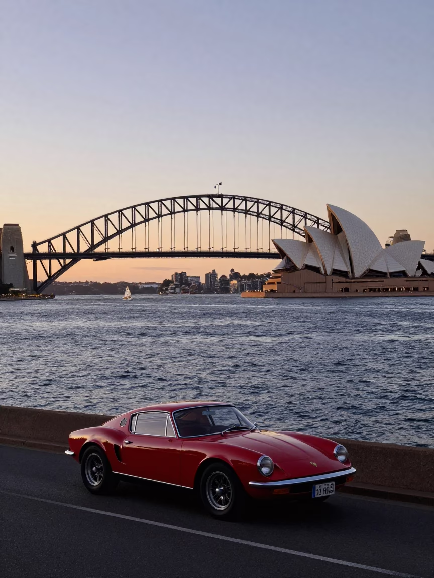 Sydney Opera House at Nautical Dawn Light in in Sydney, New South Wales, Australia
