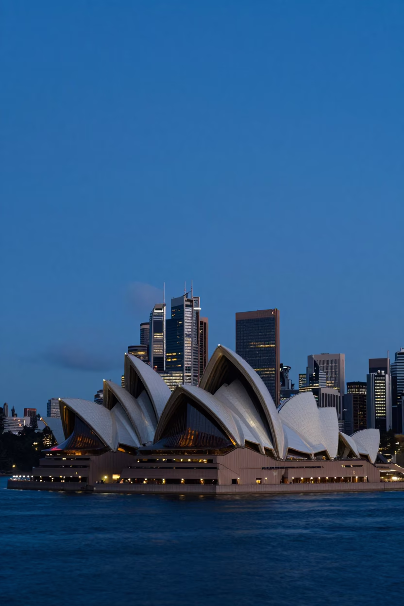 Sydney Opera House at The Still Hours Before Dawn Light in in Sydney, New South Wales, Australia