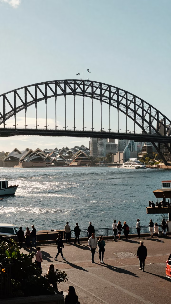Sydney Pedestrian Activity at The Early Afternoon Light in in Sydney, New South Wales, Australia